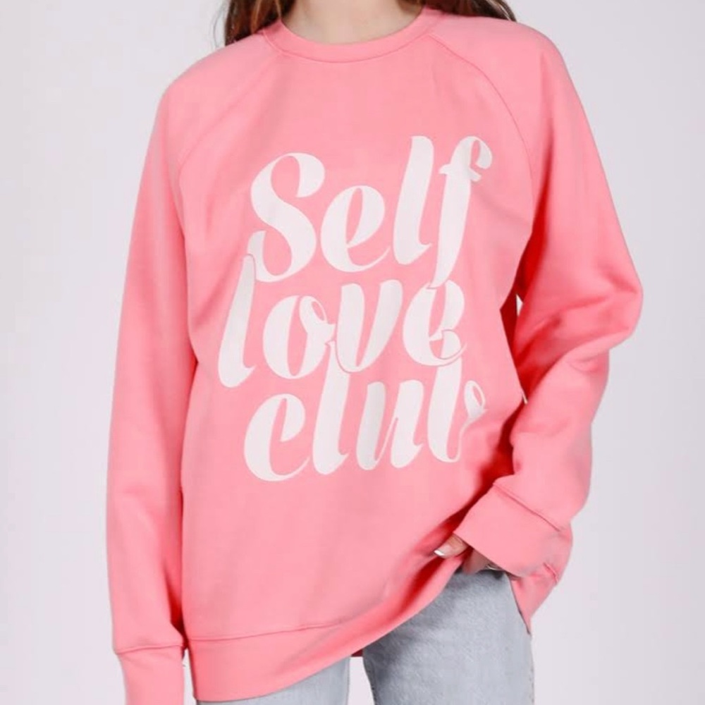 SOLD NWT S/M Self love club sweater by brunette the label